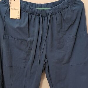 Stylish Blue Women's Cropped Pants